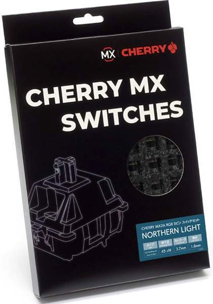 CHERRY MX2A RGB 5ピン スイッチ70個セット ノーザンライト軸