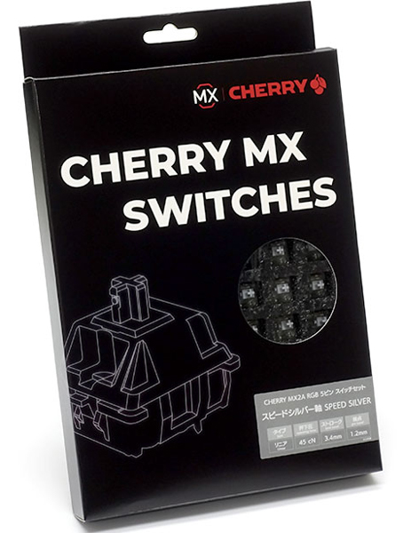 CHERRY MX2A RGB 5ピン スイッチ70個セット スピードシルバー軸