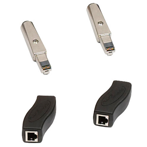 エイリアン・クロストーク測定用終端子と RJ45 アダプタ―の画像