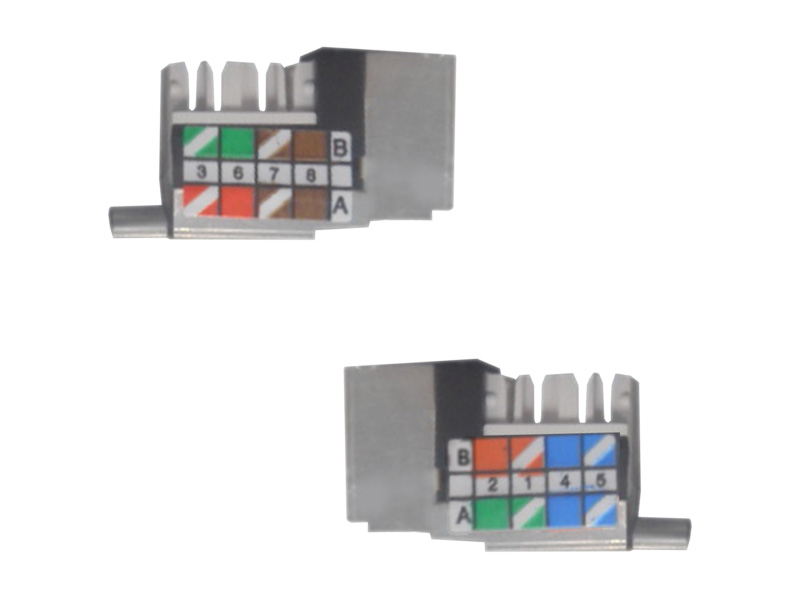 Cat 6用パッチ・コード・テスト・アダプター交換用ジャック、2個