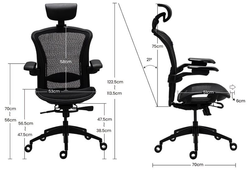 Alphaeon E5 Mesh Black/Black