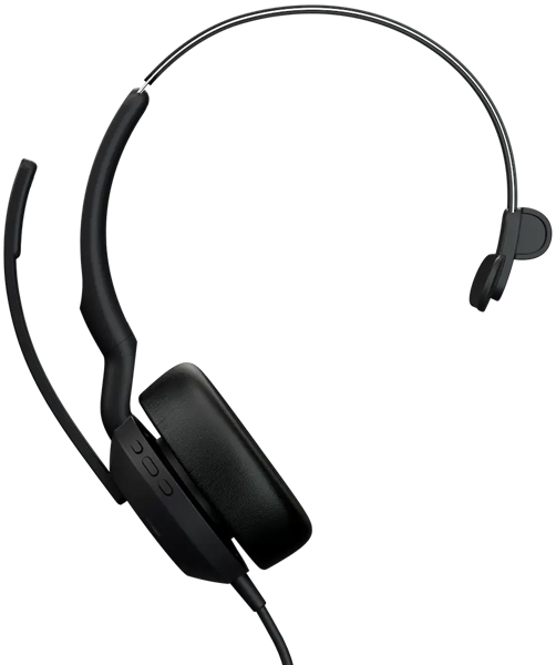 Jabra USBヘッドセット USB-C/A 片耳 MS認定「Jabra Evolve2 50 MS Mono USB C/A」