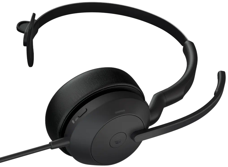Jabra USBヘッドセット USB-C/A 片耳 MS認定「Jabra Evolve2 50 MS Mono USB C/A」
