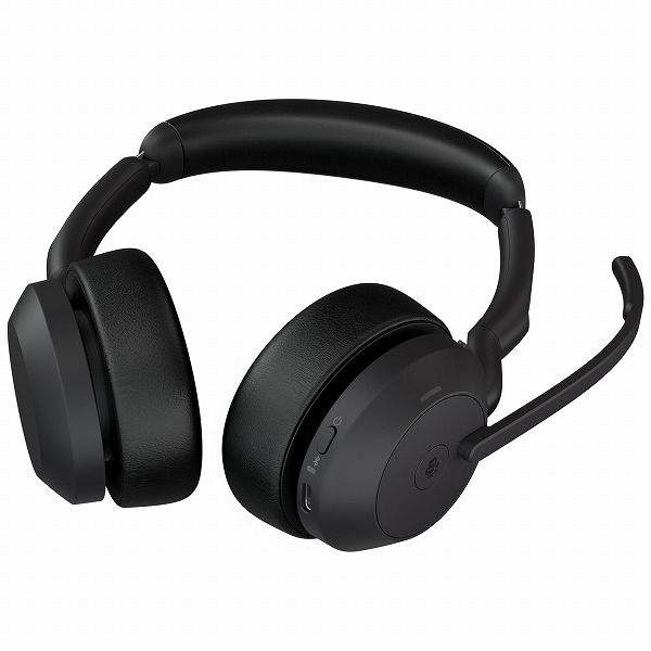 Jabra 無線ヘッドセット USB-A 両耳 MS認定 充電スタンド付「Jabra Evolve2 55 Link380a/390a MS Stereo Stand」
