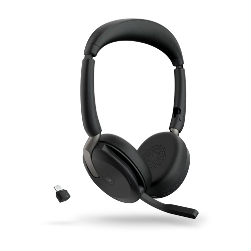 Jabra 無線ヘッドセット 折りたたみ式 USB-C 両耳 MS認定 「Jabra Evolve2 65 Flex Link380c/390c MS Stereo」
