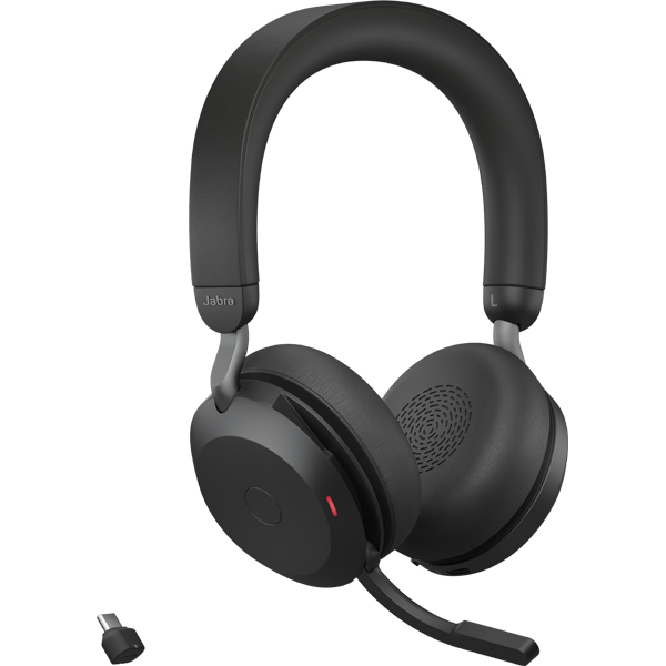 Jabra 無線ヘッドセット USB-C 両耳 UC認定「Jabra Evolve2 75 Link380c/390c UC Stereo Black」