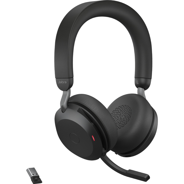 Jabra 無線ヘッドセット USB-A 両耳 UC認定「Jabra Evolve2 75 Link380a/390a UC Stereo Black」