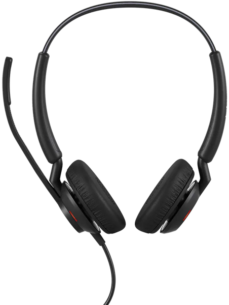 Jabra コンタクトセンター用USBヘッドセット USB-C/A 両耳 MS認定 コントロールユニット付「Jabra Engage 40 Inline Link MS Stereo USB C/A」