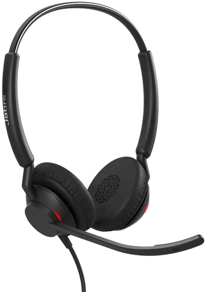 Jabra コンタクトセンター用USBヘッドセット USB-C/A 両耳 UC認定 コントロールユニット付「Jabra Engage 40 Inline Link UC Stereo USB C/A」