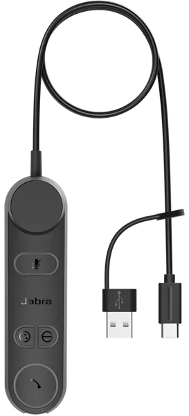 Jabra コンタクトセンター用USBヘッドセット USB-C/A 片耳 MS認定 コントロールユニット付「Jabra Engage 50 II Link MS Mono USB C/A」