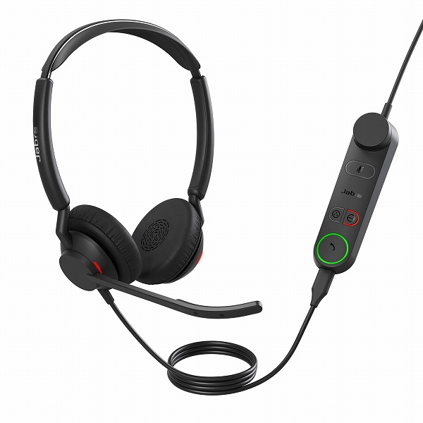 Jabra コンタクトセンター用ヘッドセット USB-A 両耳 UC認定 コントロールユニット付「Jabra Engage 50 II - (Engage 50 II Link) USB-A UC Stereo」