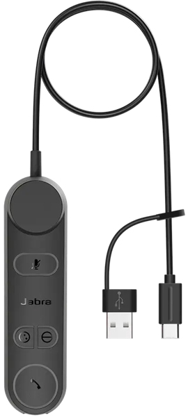 Jabra コンタクトセンター用USBヘッドセット USB-C/A 両耳 UC認定 コントロールユニット付「Jabra Engage 50 II Link UC Stereo USB C/A」
