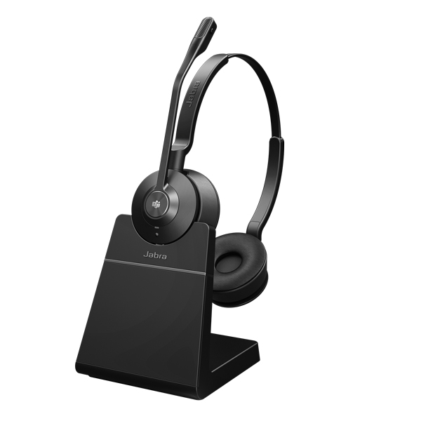 Jabra コンタクトセンター用無線ヘッドセット DECT USB-A 両耳 充電スタンド付 MS認定「Jabra Engage 55 SE Stereo Link400a MS Stand」