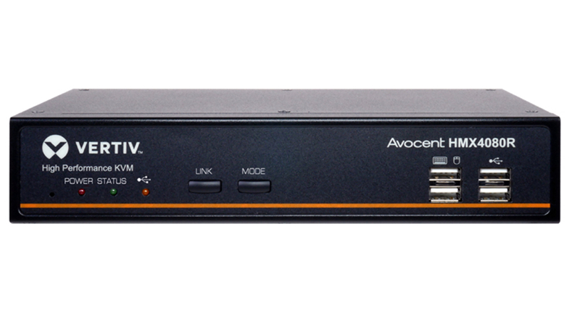 Vertiv Avocent HMX4080R ハイパフォーマンス IP-based KVM レシーバー フルHD対応 PoEサポート 最大4方向ネットワーク冗長接続