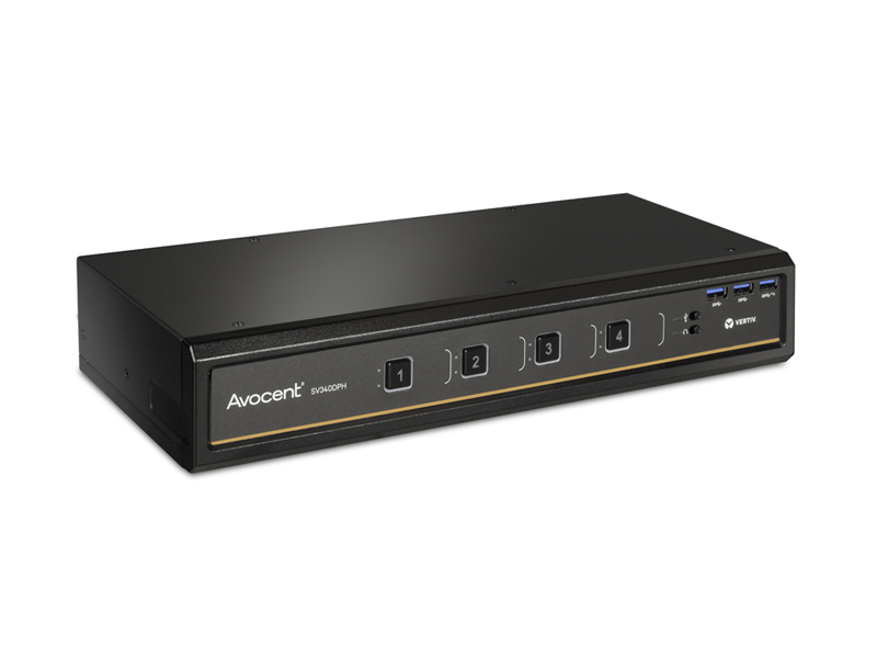 Vertiv Avocent SV240DPH KVMスイッチ 最大4台接続 DVI-D、DP、HDMI対応 (DVIは要HDMI⇔DVI-Dアダプタ) 2年保証(オプションで4年に延長可能)