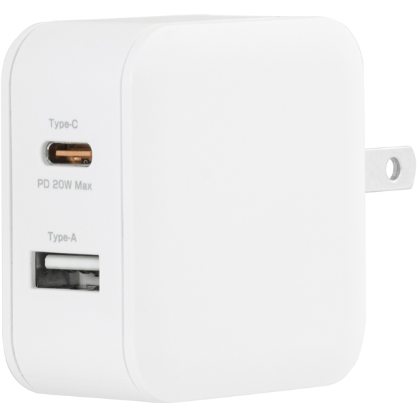 USB-AC充電器 2ポート 20W ホワイト