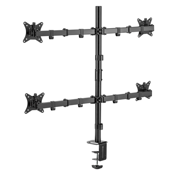 液晶モニターアーム 4画面(2×2) クランプ/グロメット式