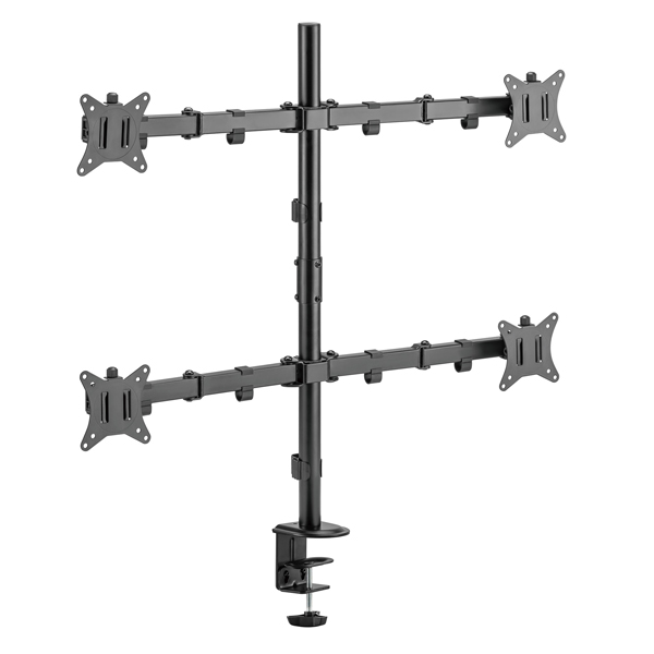 液晶モニターアーム 4画面(2×2) クランプ/グロメット式