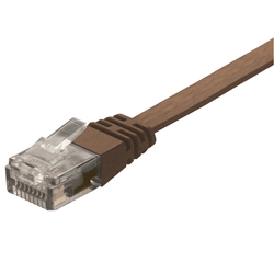 カテゴリー6対応 スーパーフラットLANケーブル ブラウン 7m