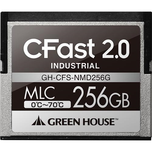 CFast2.0 SATA6.0Gb/s MLC 0～70℃ 256GB