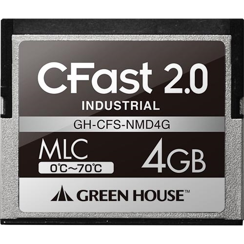 CFast2.0 SATA6.0Gb/s MLC 0～70℃ 4GB