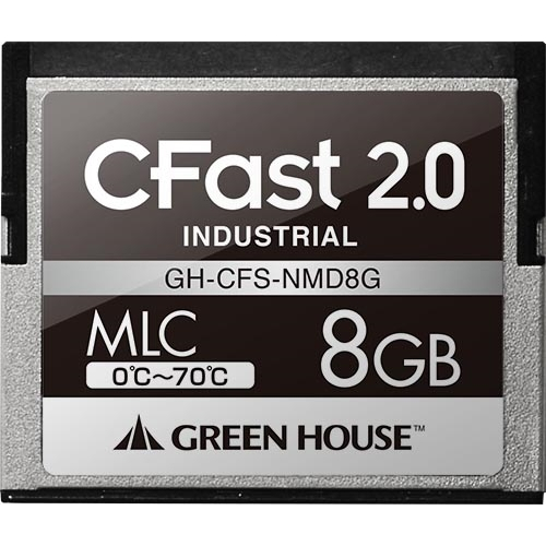 CFast2.0 SATA6.0Gb/s MLC 0～70℃ 8GB