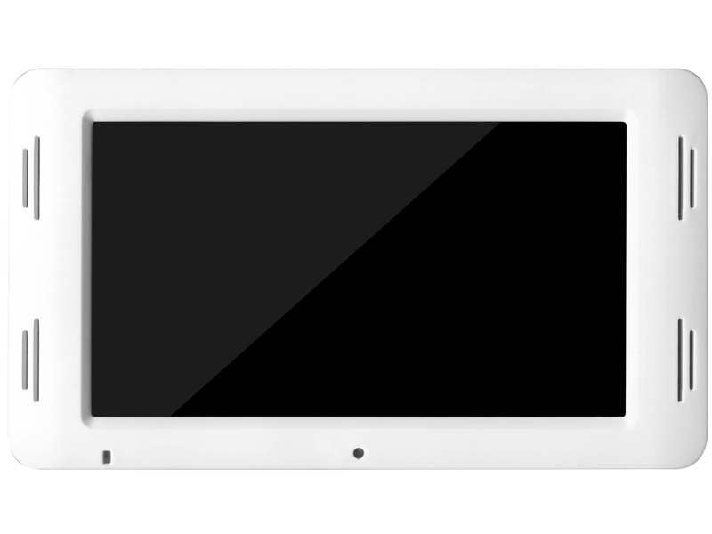 7型サイネージ液晶ディスプレイ/1024×600/SD、USB/ホワイト/スピーカー/1年保証/mpg、jpeg、mp3対応
