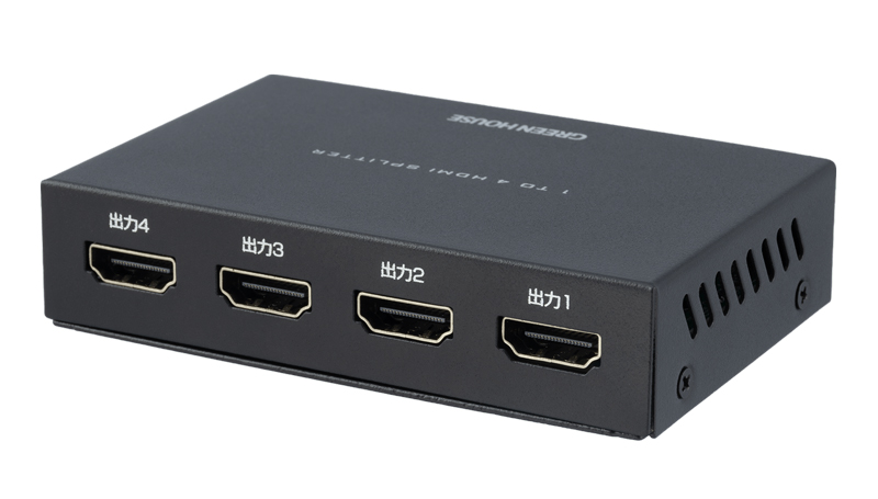 HDMIスプリッタ 4K2K 4ポート メタル ブラック