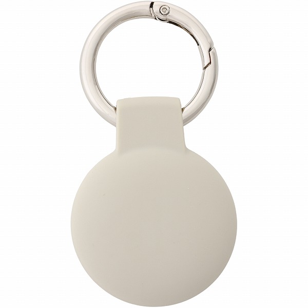 スマートタグアクセサリ キーホルダー ベージュ