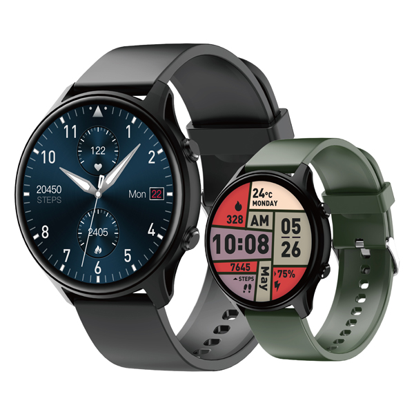 スマートウォッチ 丸型モデル ブラック