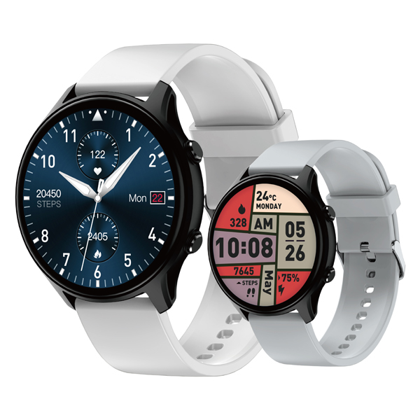 スマートウォッチ 丸型モデル ホワイト