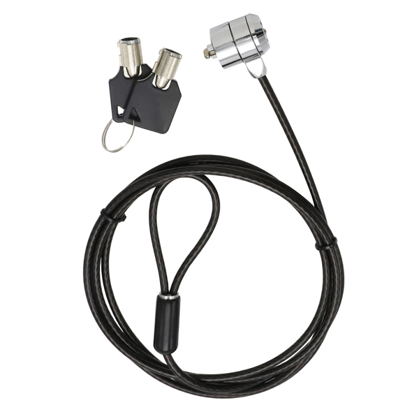 盗難防止ホール用 キー式セキュリティーワイヤー シリンダ錠タイプ