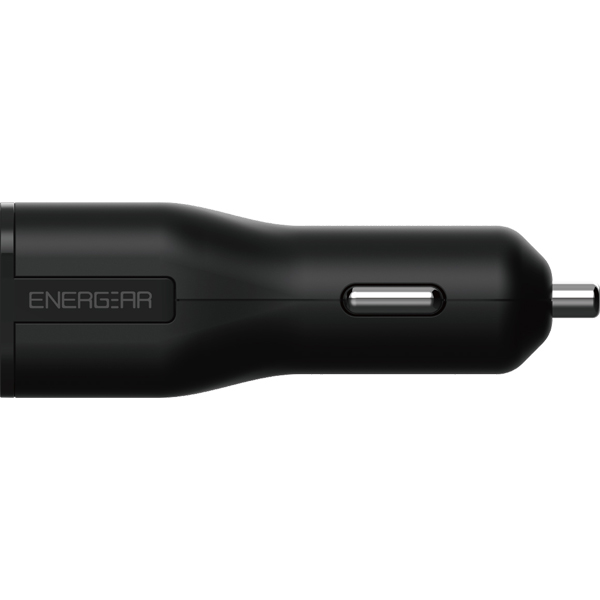 27W USB PD認証 Type-C カーチャージャー 90cmケーブルセット ブラック