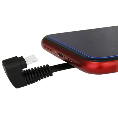 Lightning充電専用ケーブル USB-A to Lightning 急速充電2.4A対応 片面ケーブル ケーブル固定用吸盤付 U字 1m ホワイト
