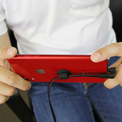Lightning充電専用ケーブル USB-A to Lightning 急速充電2.4A対応 片面ケーブル ケーブル固定用吸盤付 U字 1m ホワイト