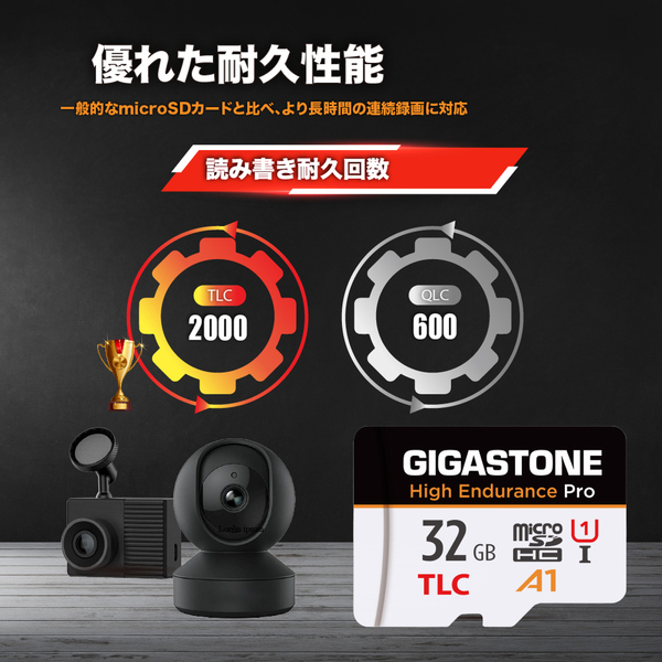 microSDHCカード 32GB 高耐久Pro（TLCチップ採用）UHS-I U1 A1スペック 最大読込90MB/s 最大書込20MB/s 5年保証 ドライブレコーダー・監視カメラ対応