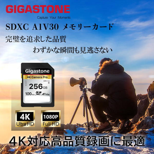 SDXCカード 4K Camera Proシリーズ 256GB Class10 UHS-I U1 A1 V30 最大読み取り速度100MB/s 4K Ultra HD デジタルカメラ 一眼レフカメラ 4Kビデオカメラ