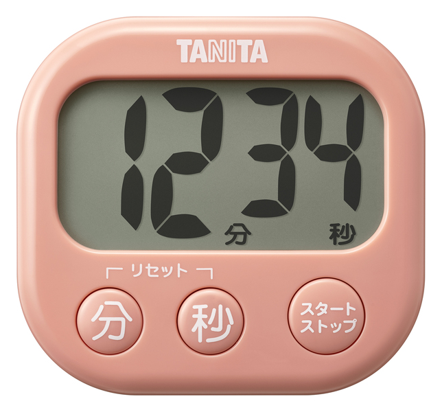 抗菌でか見えタイマー コーラルピンク