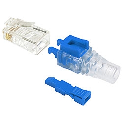 セキュリティロック Cat5e コネクタセット(ロック部：青)