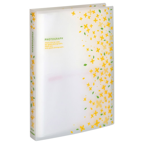 ビュートプラス Lサイズ 80枚収納 小花イエロー