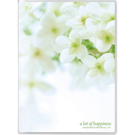 Pポケットアルバム NP ポストカードサイズ 20枚収納 フラワーホワイト
