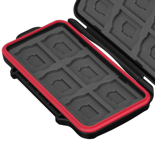 ハードメモリーカードケース SD12 レッド