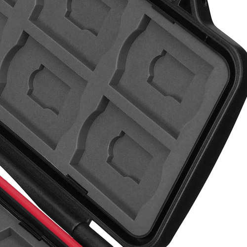 ハードメモリーカードケース SD12 レッド