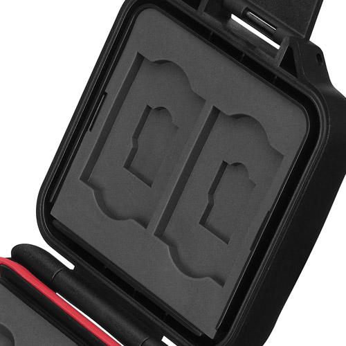 ハードメモリーカードケース SD4 レッド