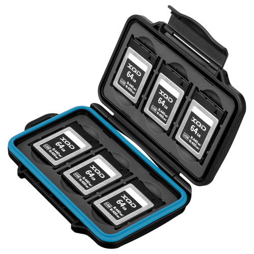 ハードメモリーカードケース XQD6(XQDカード用) ブルー