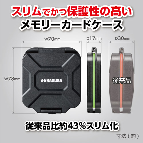 ハードメモリーカードケーススリム CFA2SD2 (CFexpress Type A/SD/microSDカード用) グリーン