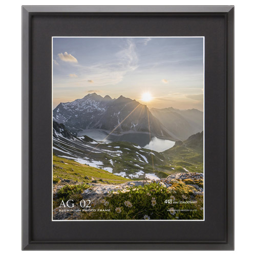 アルミ額縁 AG-02 4切サイズ ブラック