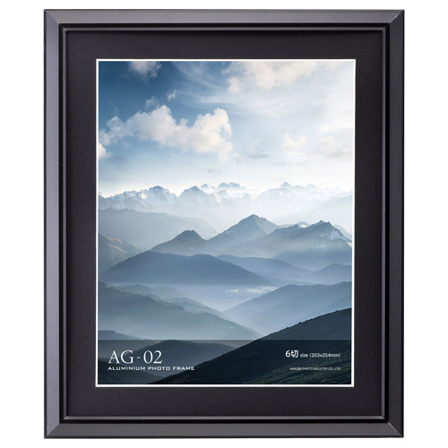 アルミ額縁 AG-02 6切サイズ ブラック