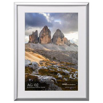 アルミ額縁 AG-02 ワイド4切サイズ シルバー