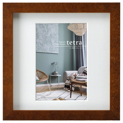 フォトフレーム tetra（テトラ） Lサイズ 1面 ブラウン